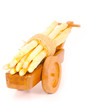 Spargel auf Handwagen