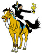 Vector: cartoon rider winner cartoon rider winner