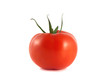 Isolated red ripe tomato on a white background