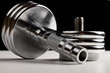 Disassembled dumbbell closeup
