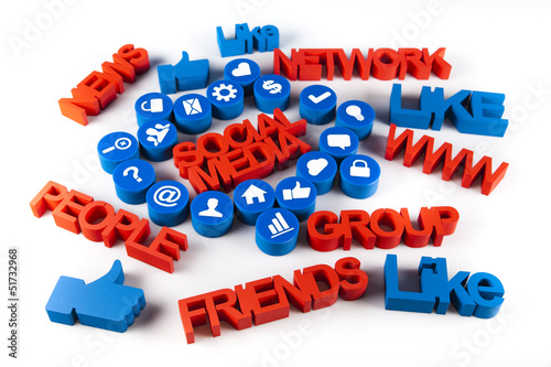 Photo: Social media network connection concept Social media network connection concept