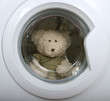 fluffy toy in the washing machine