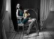woman with teddy bear