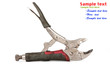 Dirty locking pliers isolated on white background