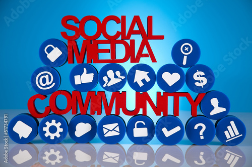 Photo: Social media network icons Social media network icons