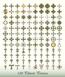 Collection of 120 isolated classic crosses