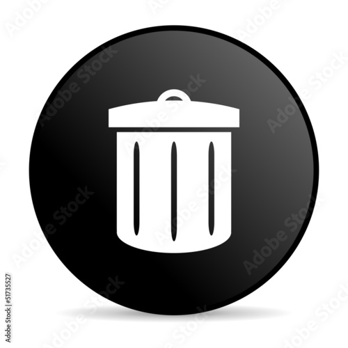 Illustration: recycle black circle web glossy icon recycle black circle web glossy icon