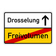 ortsschild freivolumen drosselung I