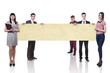 Group of business people presenting something