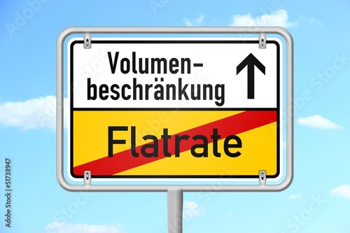 Illustration: ortsschild v3 himmel flatrate volumenbeschraenkung I ortsschild v3 himmel flatrate volumenbeschraenkung I