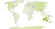 Karte von Australien/Ozeanien und der Welt