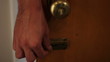 Intruder breaking open front door