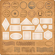 Blank borders and grunge rubber stamp