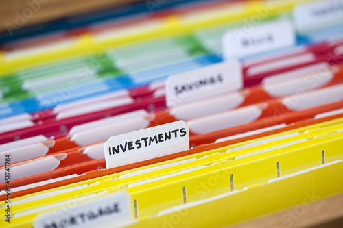 Photo: Financial documents in folders Financial documents in folders