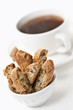 Biscotti cookies and coffee