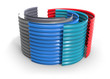 Curved corrugated plastic sheets