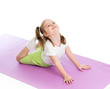 Young girl doing gymnastics