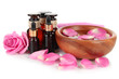 Spa composition with aroma oils isolated on white