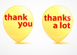 Thank you - grateful yellow bubbles