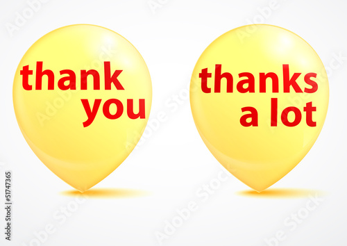 Vector: Thank you - grateful yellow bubbles Thank you - grateful yellow bubbles