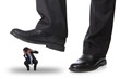 business man steping on a fear man