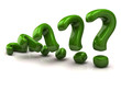 Green question mark signs