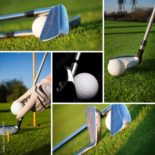Photo: Golf concept collage Golf concept collage