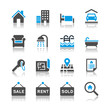 Real estate icons - reflection theme