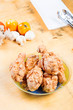 crispy fried chicken mix with herbs and spices