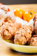 crispy fried chicken mix with herbs and spices