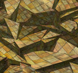3d fragmented wood timber tile pattern