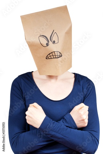 Photo: angry person defending itself angry person defending itself