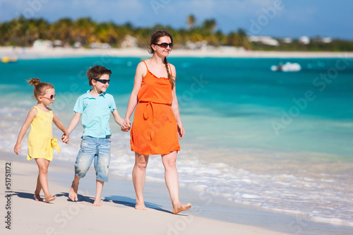 Photo: Family at Caribbean beach Family at Caribbean beach