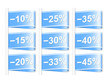 Set of discount labels. Part one. Vector illustration