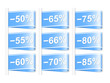 Set of discount labels. Part two. Vector illustration
