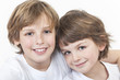 Happy Boy Children Brothers Smiling Together