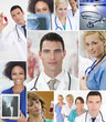 Montage of Medical Team Nurses & Doctor