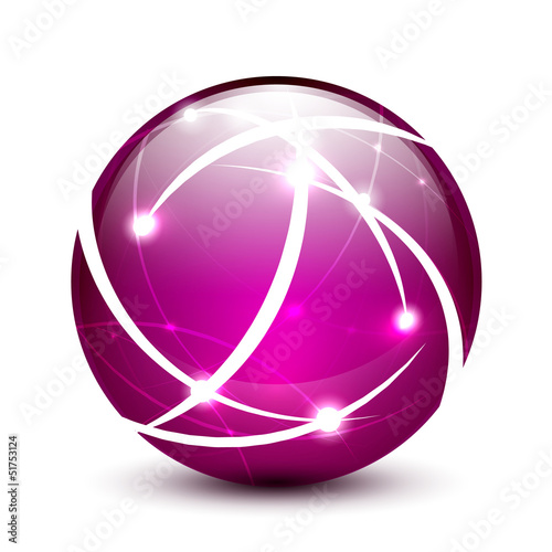 Vector: Vector communication globe icon concept Vector communication globe icon concept