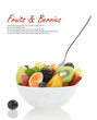 Fresh mixed fruit salad in a bowl