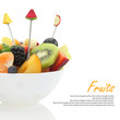Fresh mixed fruit salad in a bowl