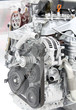 front view car engine detail
