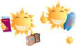 Sonne auf Urlaub Cartoon