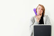 Photo: man with a bad phone call, studio portrait man with a bad phone call, studio portrait