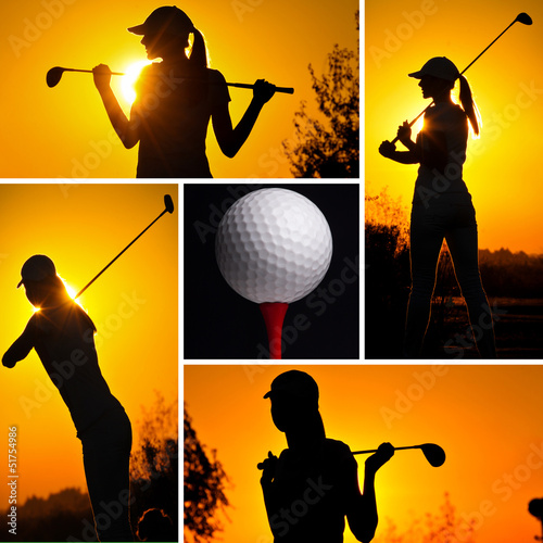 Photo: Golf concept collage Golf concept collage