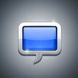 Vector: metallic speech bubble metallic speech bubble