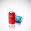 Isolated bobbins of thread