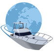 Yate navegando alrededor del mundo