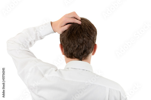 Photo: Man Scratching his Head Man Scratching his Head