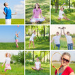 Collage with sport theme