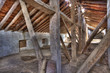 Roof collapsed. Abandoned building